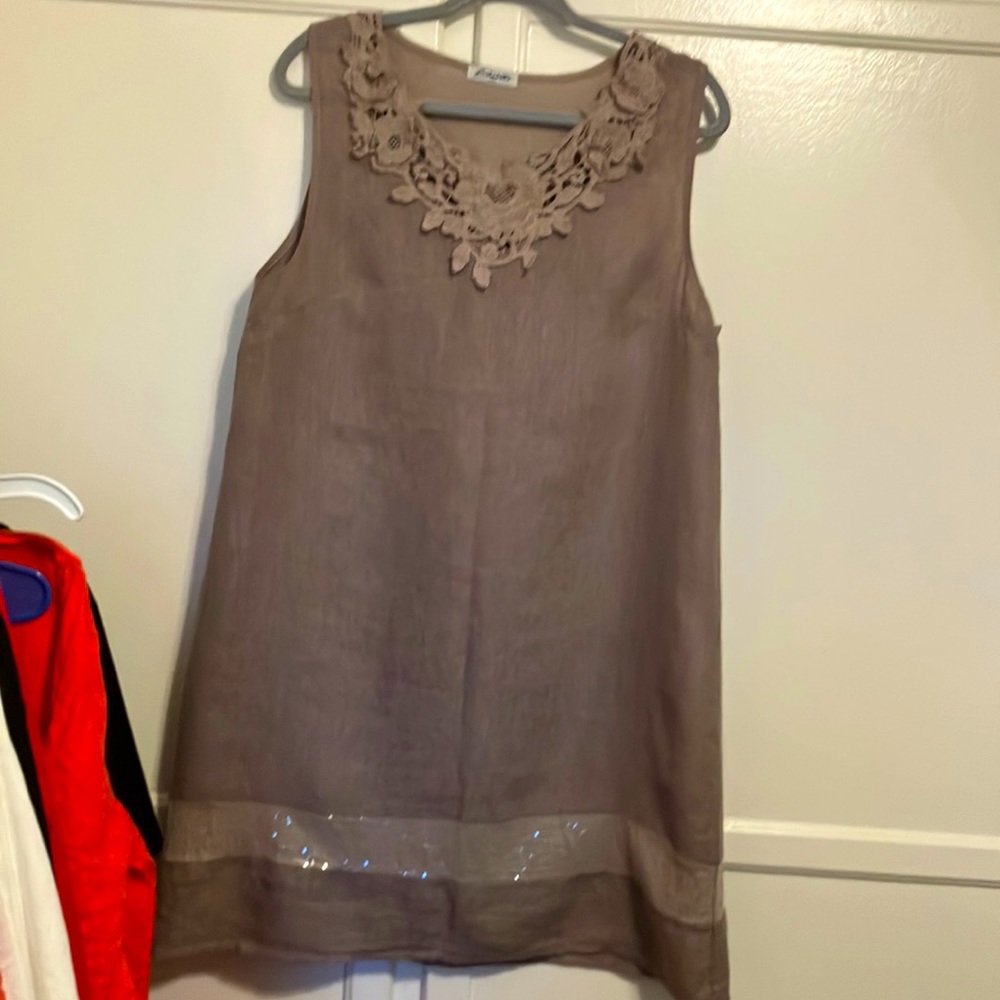Bohabille Paris 100% linen dress size L